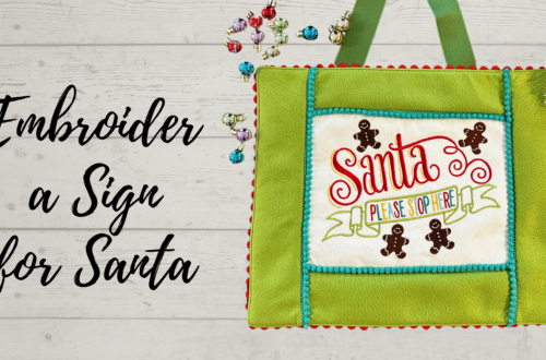 Embroider a Sign for Santa