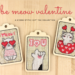 Valentine Cross Stitch Design Collection for Gift Tag Blanks