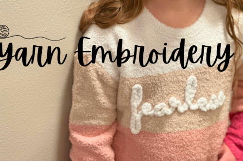 yarn embroidery on sweater