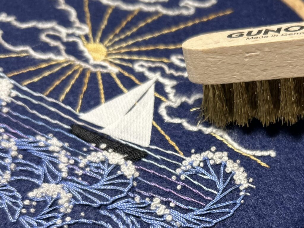 brushing clouds with Filaine Wire Brush