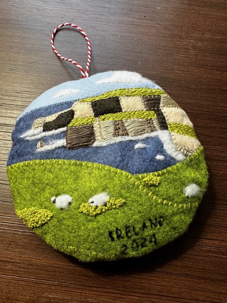 Finished Felty Ireland Ornament