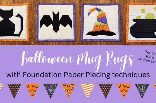 Halloween Mug Rugs with Foundation Paper Piecing techniques