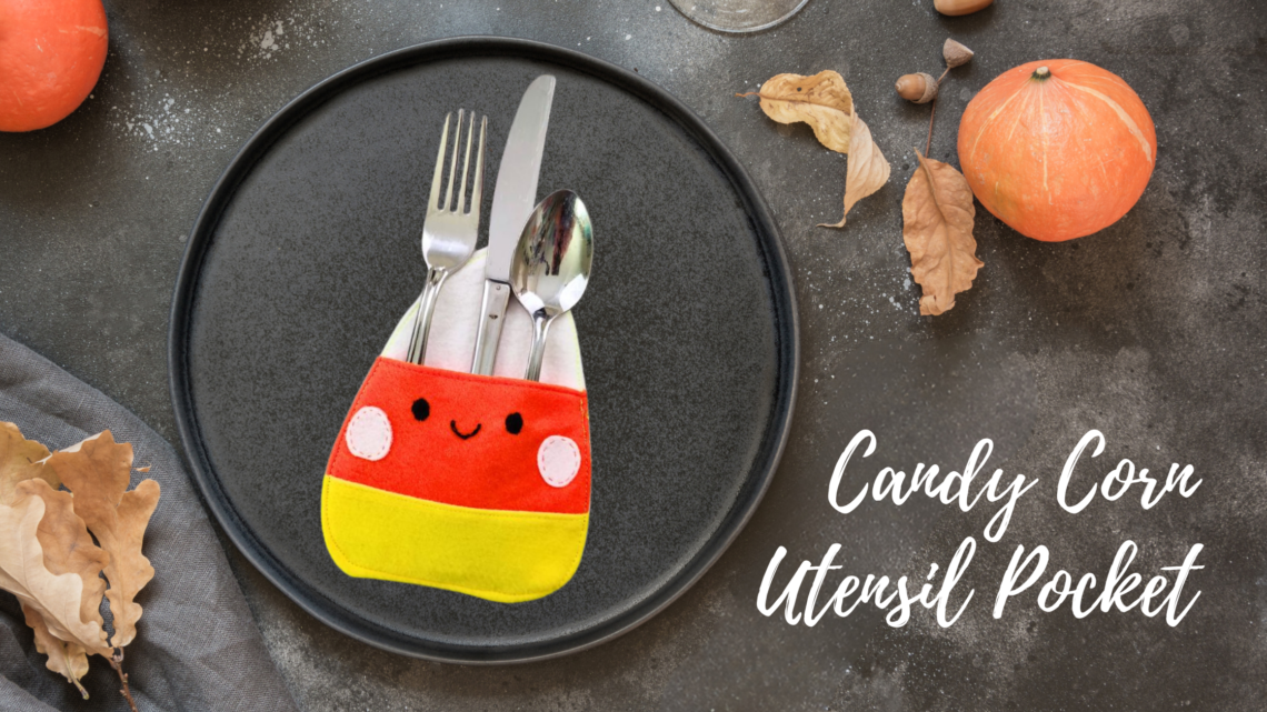 Candy Corn Utensil Pocket