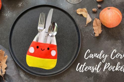 Candy Corn Utensil Pocket