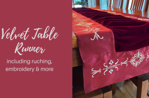 Velvet Table Runner with embroidery