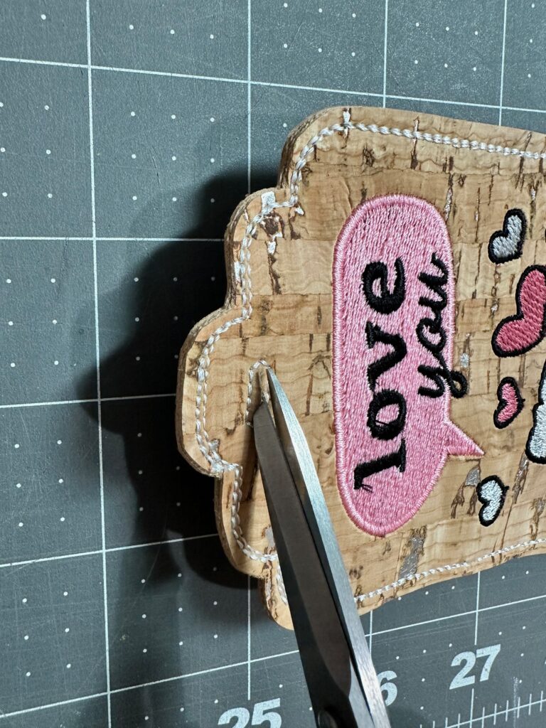 Valentine Pets Gift Tag finishing