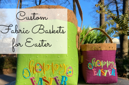 finished custom fabric baskets