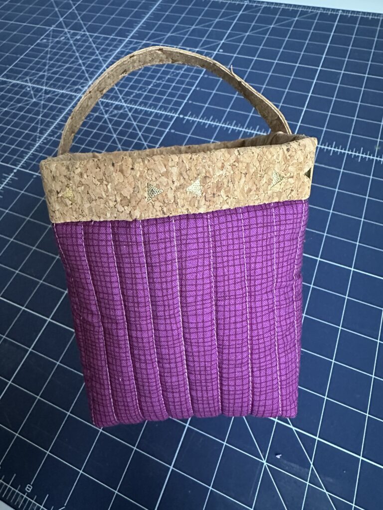 quilted side of fabric easter basket