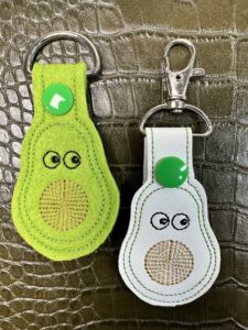 two finished key fobs