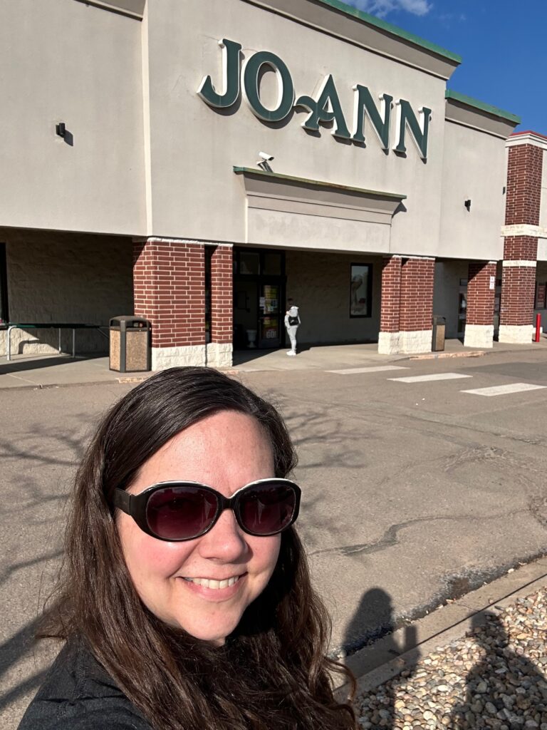 Ellen March at JoAnn before closing