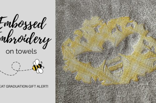 embossed embroidery towels