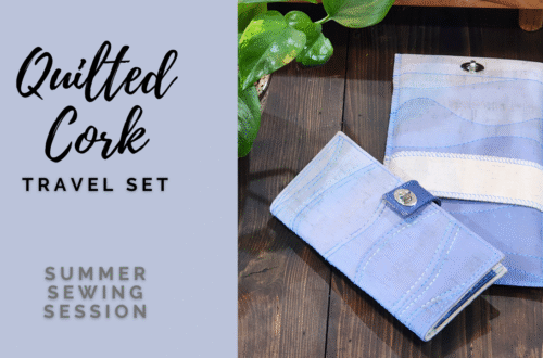 quilted cork travel set