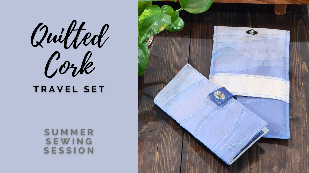 quilted cork travel set