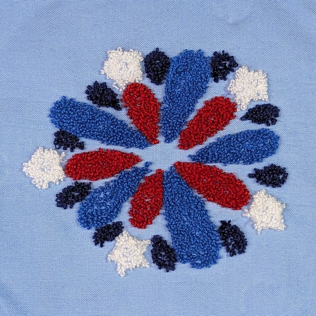 fireworks punch needle pattern