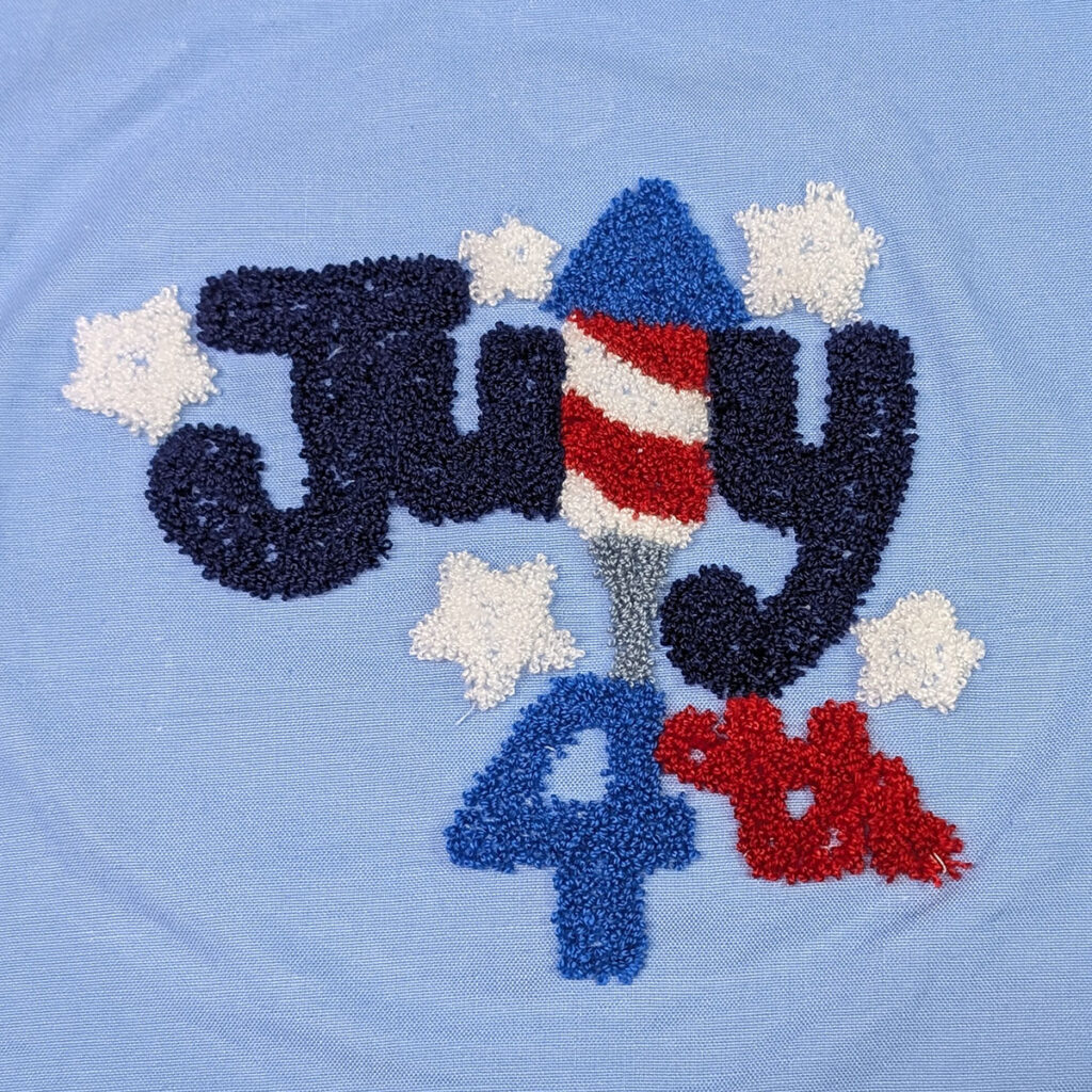 July 4 punch needle pattern