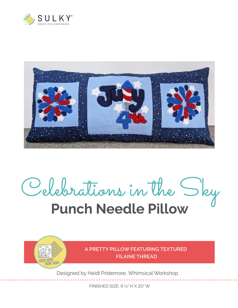 patriotic punch needle pillow pattern cover