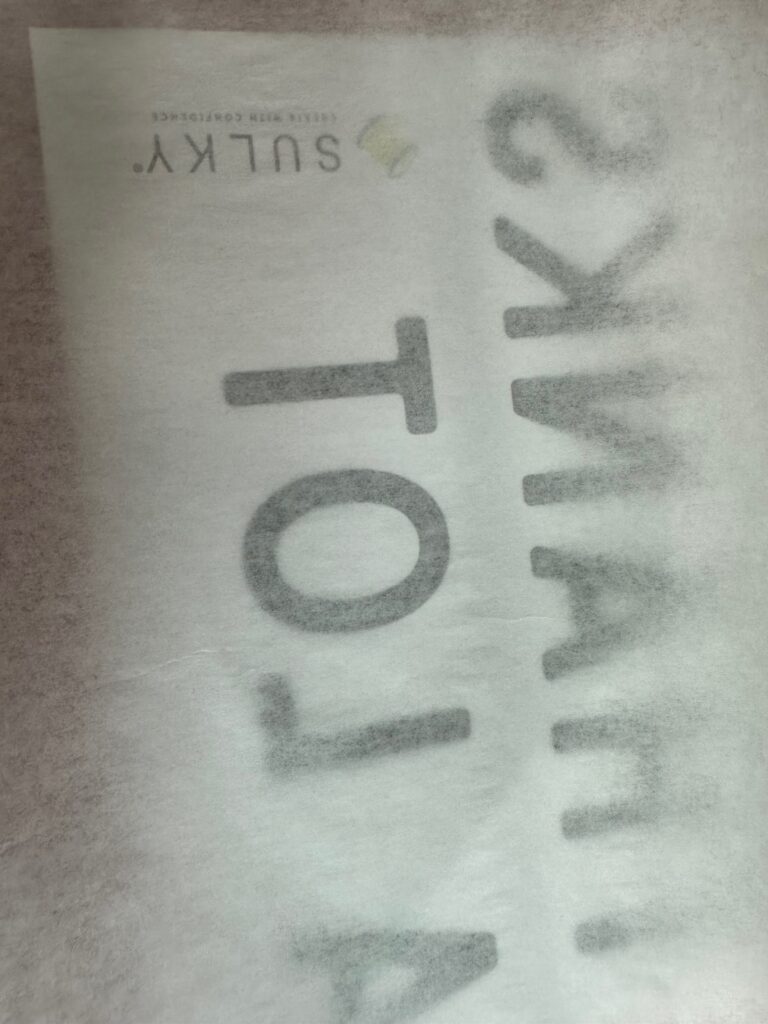transfer phrase to t-shirt