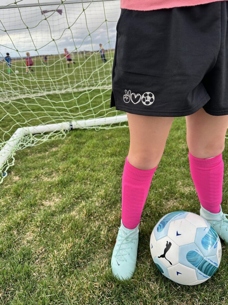 Peace, Love, Soccer Shorts