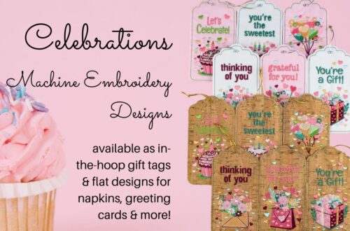 Celebrations Gift Tags Machine Embroidery Designs