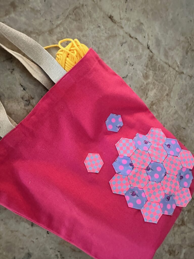 finished EPP Appliqué Tote Blank
