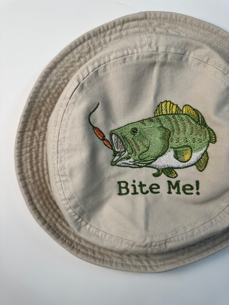 how to embroider a fishing hat