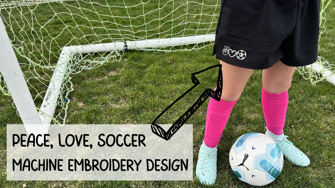 Peace, Love, Soccer Machine Embroidery Design