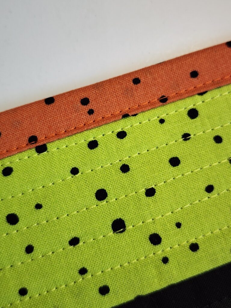 finished binding on witch block