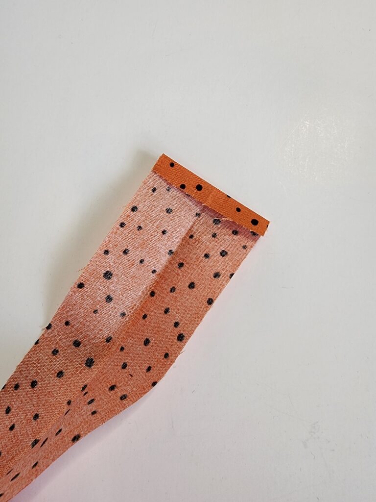 folded end of binding