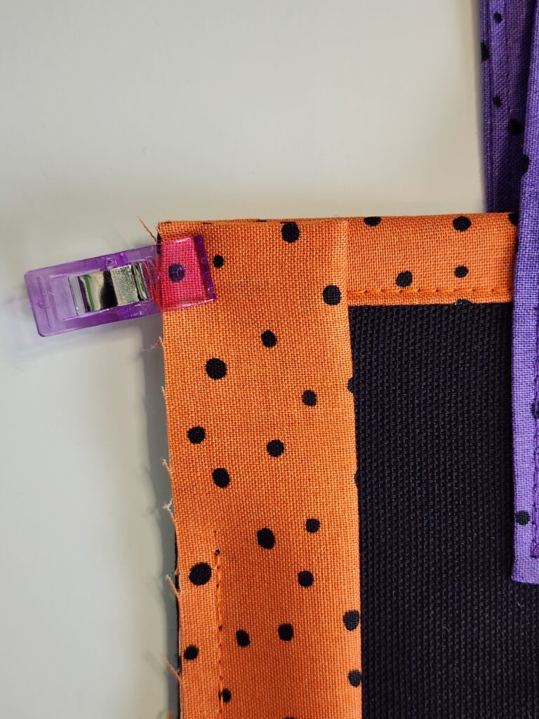 folding binding at upper edge