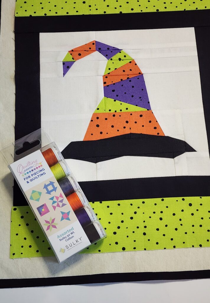 Sulky Halloween Haunt Thread Assortment on Witch block