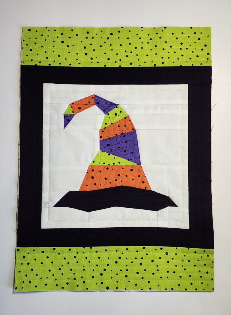 quilting on Witch Tote Block