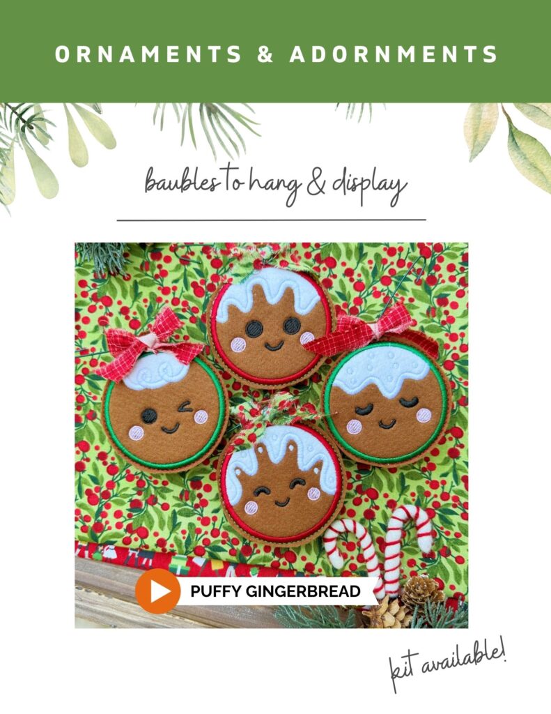 Gingerbread Puff Ornaments