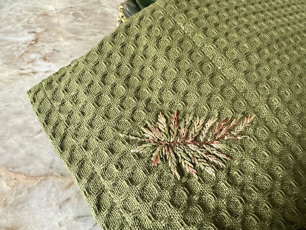 Fall Botanicals Hand Embroidery Transfer Pack Towel