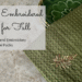 Fall Hand Embroidery Transfer Stickers on Towel