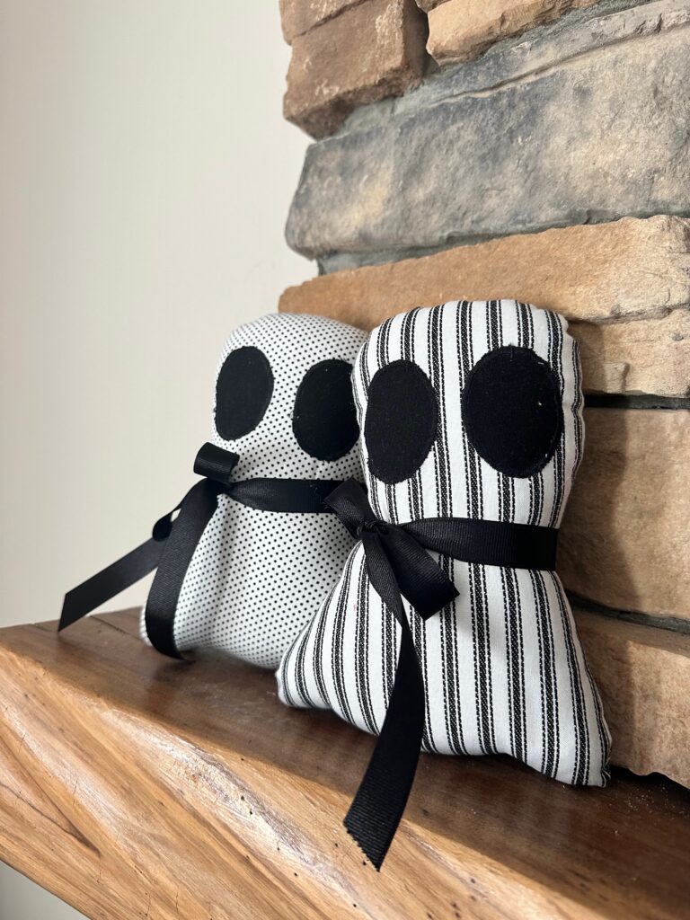 ghost pair pillows on shelf