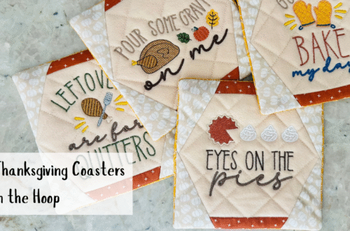 Thanksgiving Coasters in the Hoop