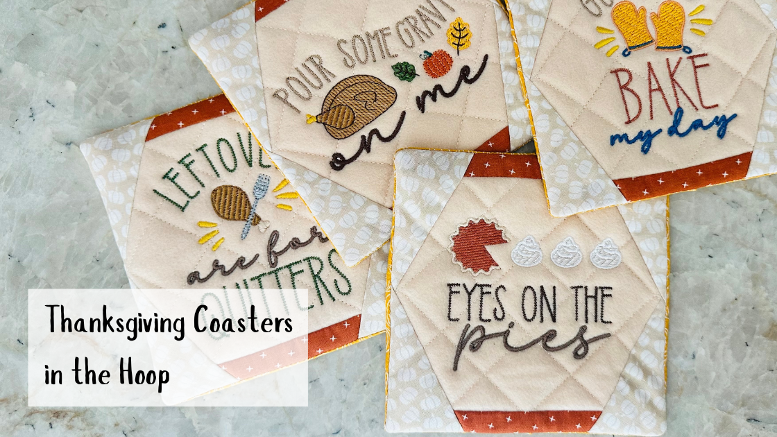 Thanksgiving Coasters in the Hoop