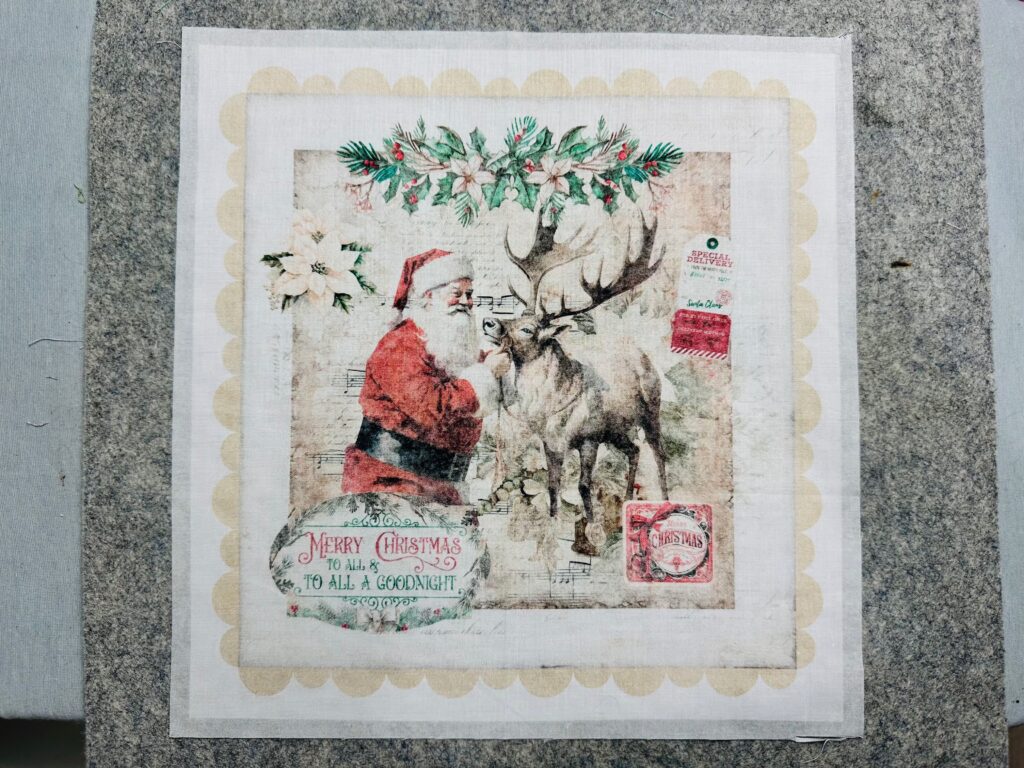Christmas Collage Table Runner Panel Piece