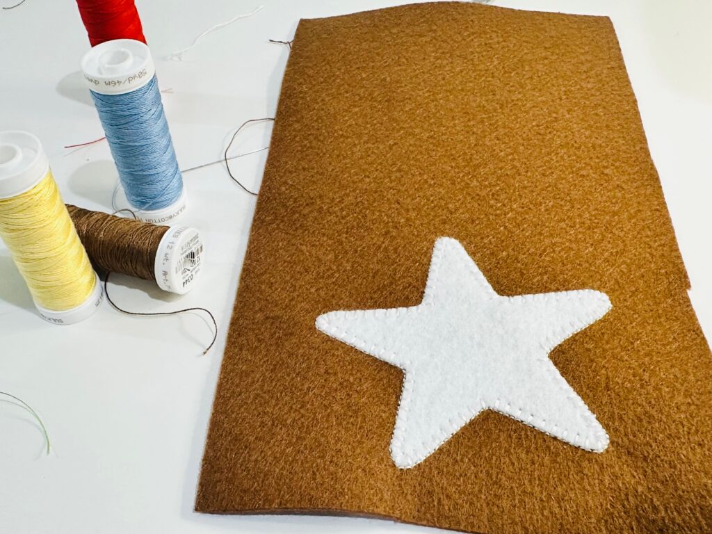 finished star on background Felty