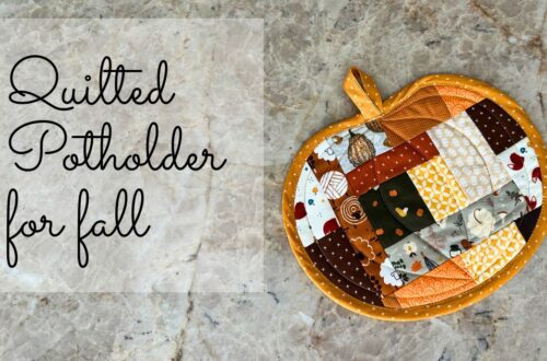 Scrappy Pumpkin Potholder by Stacey Lee Creative
