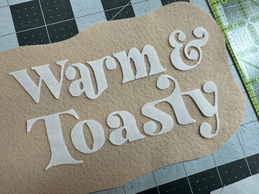 appliqué sitting on Sulky Felty