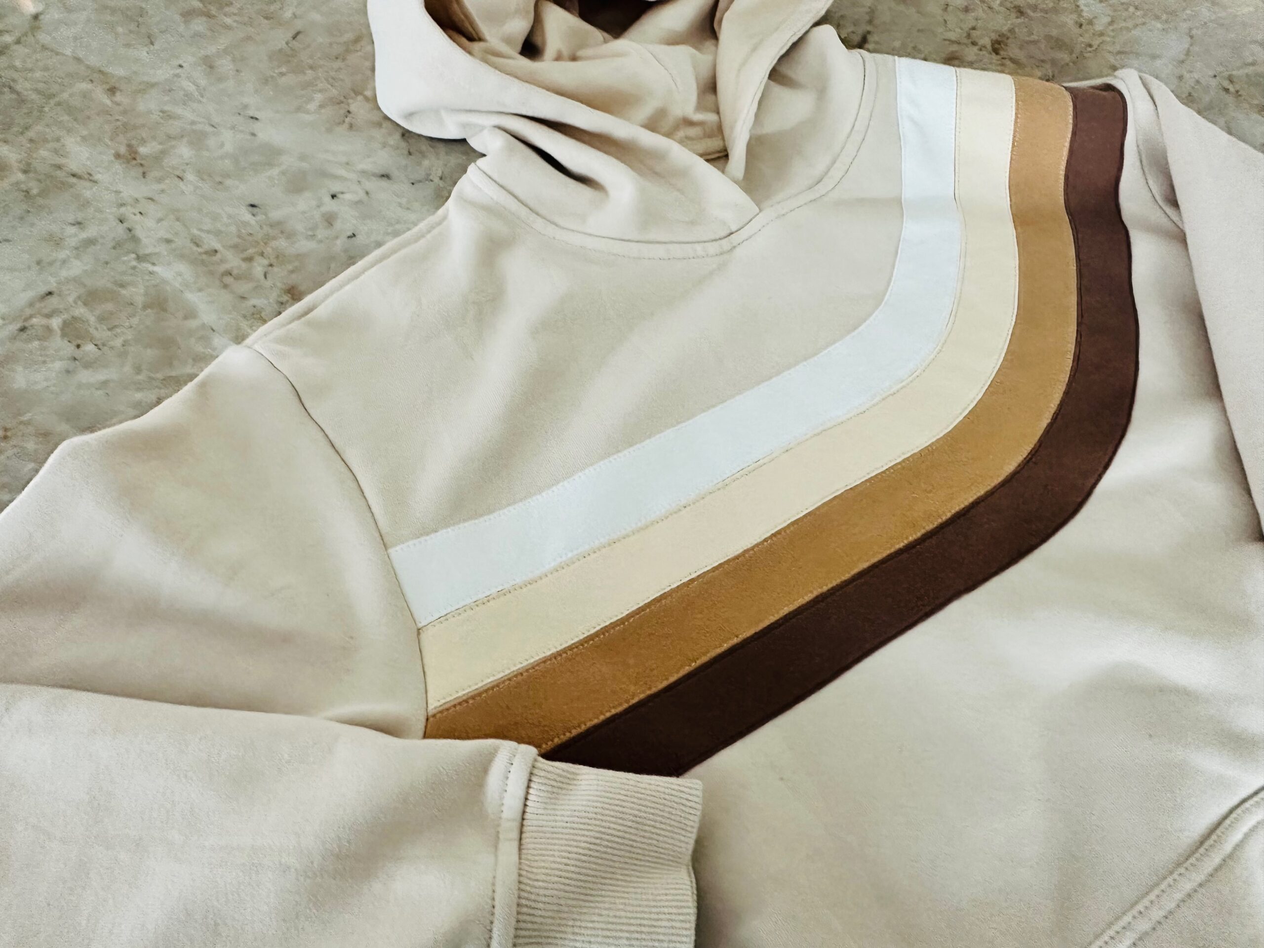 sweatshirt knockoff on table