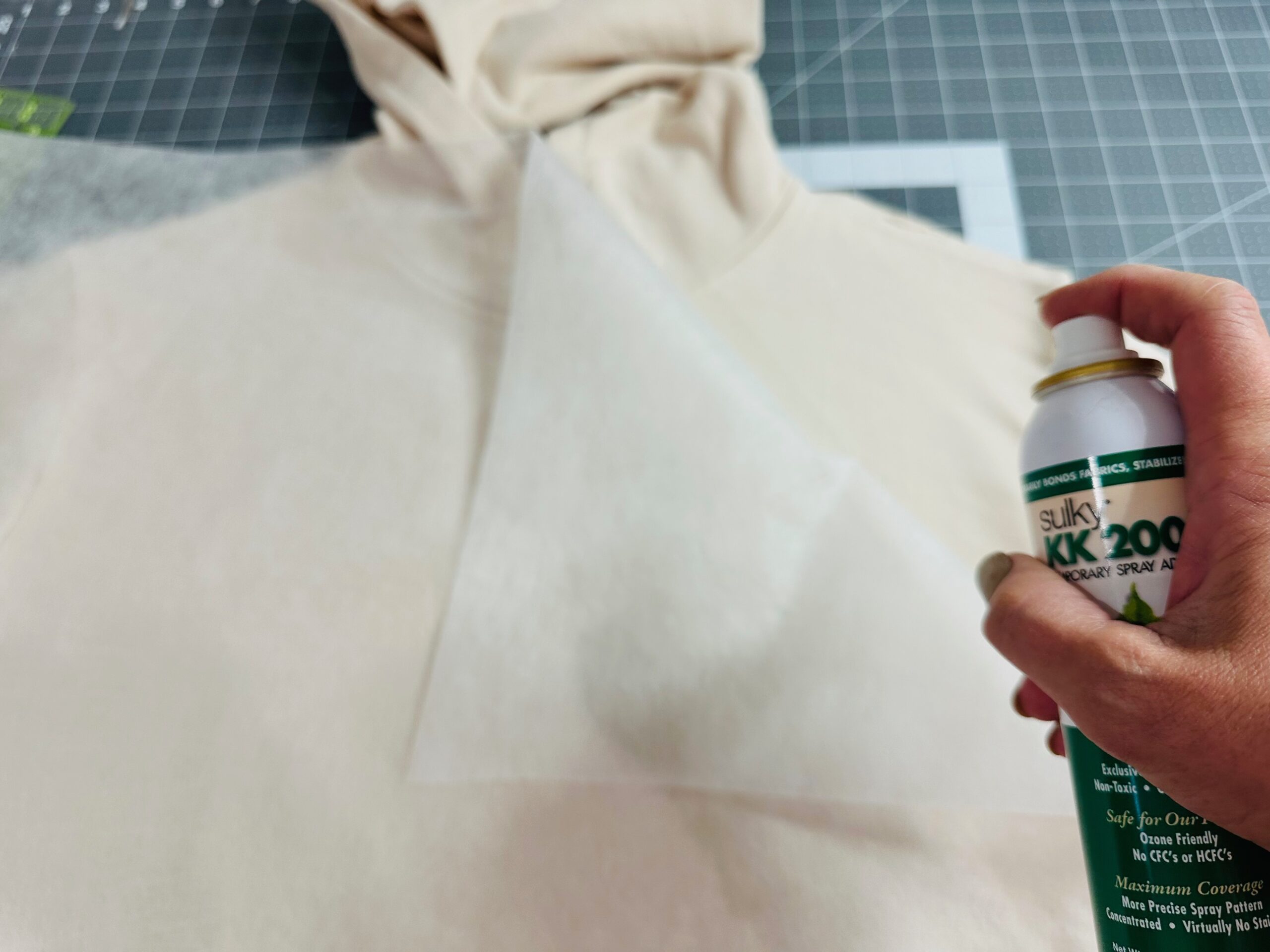 applying Soft n Sheer for pattern template