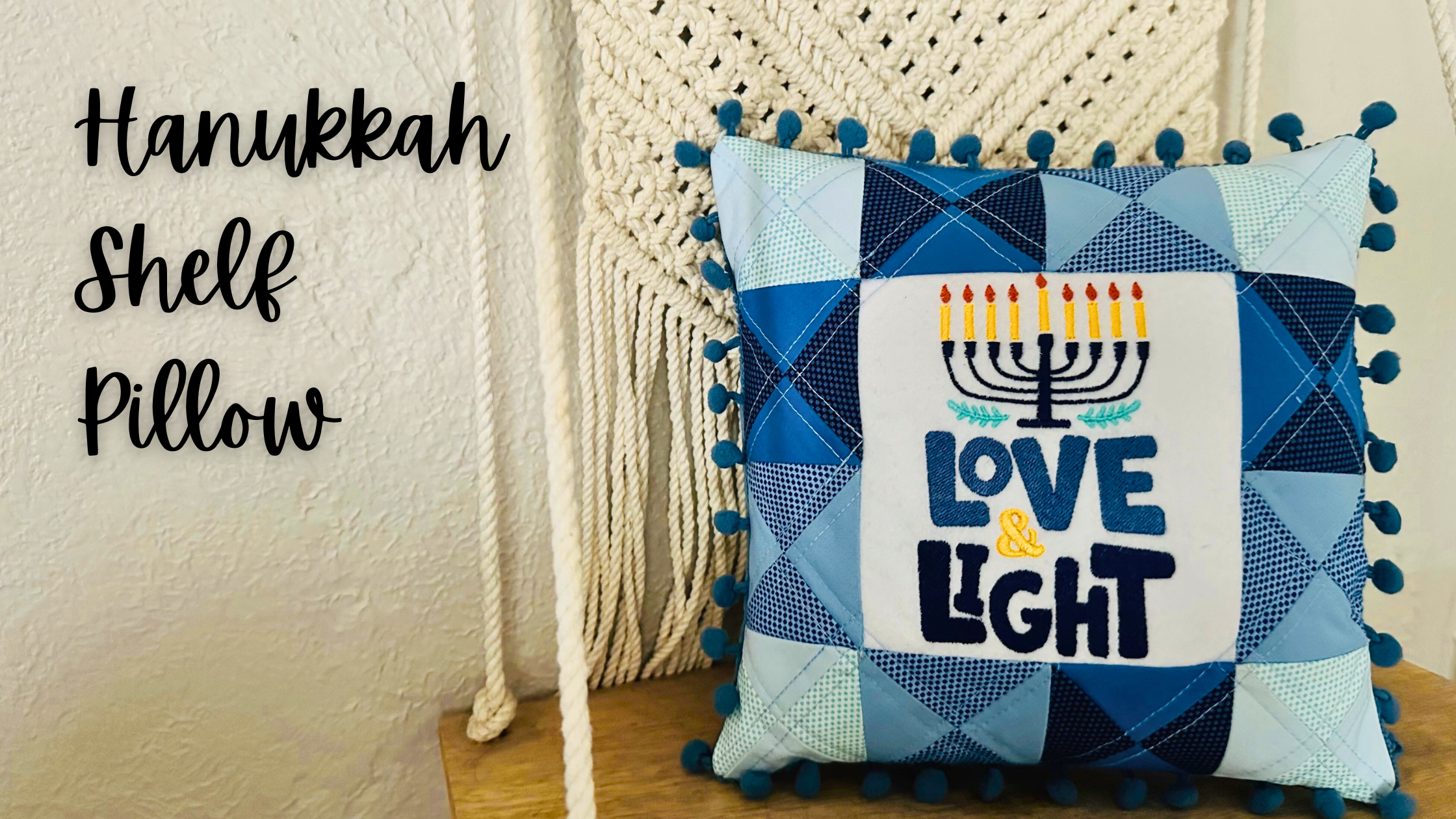 Hanukkah Shelf Pillow