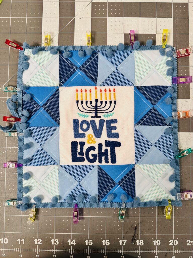 clipping trim to pillow edges