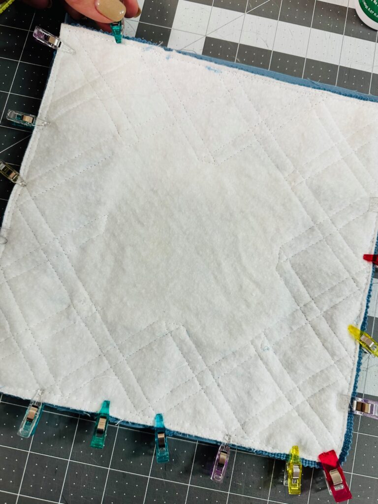 pillow pieces right sides together and clipped