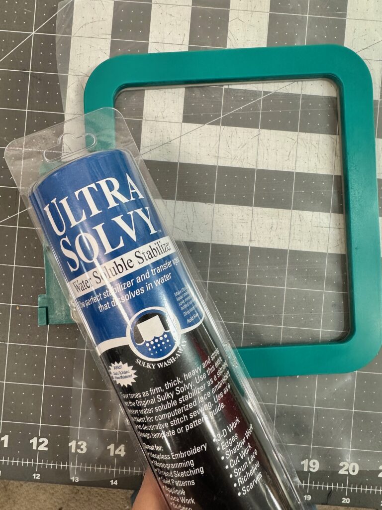 Sulky Ultra Solvy in the hoop