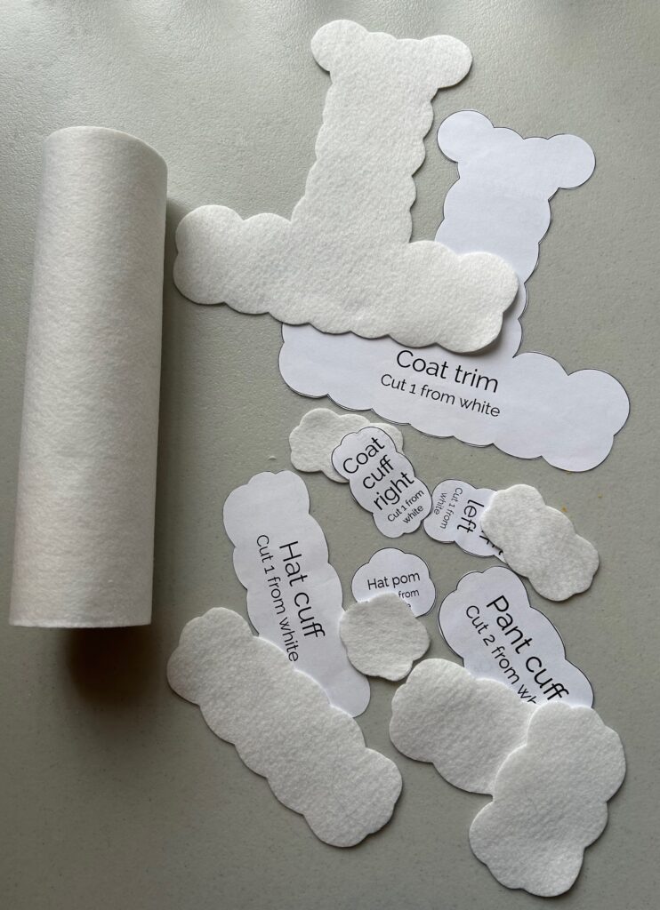 cut out appliqué pieces