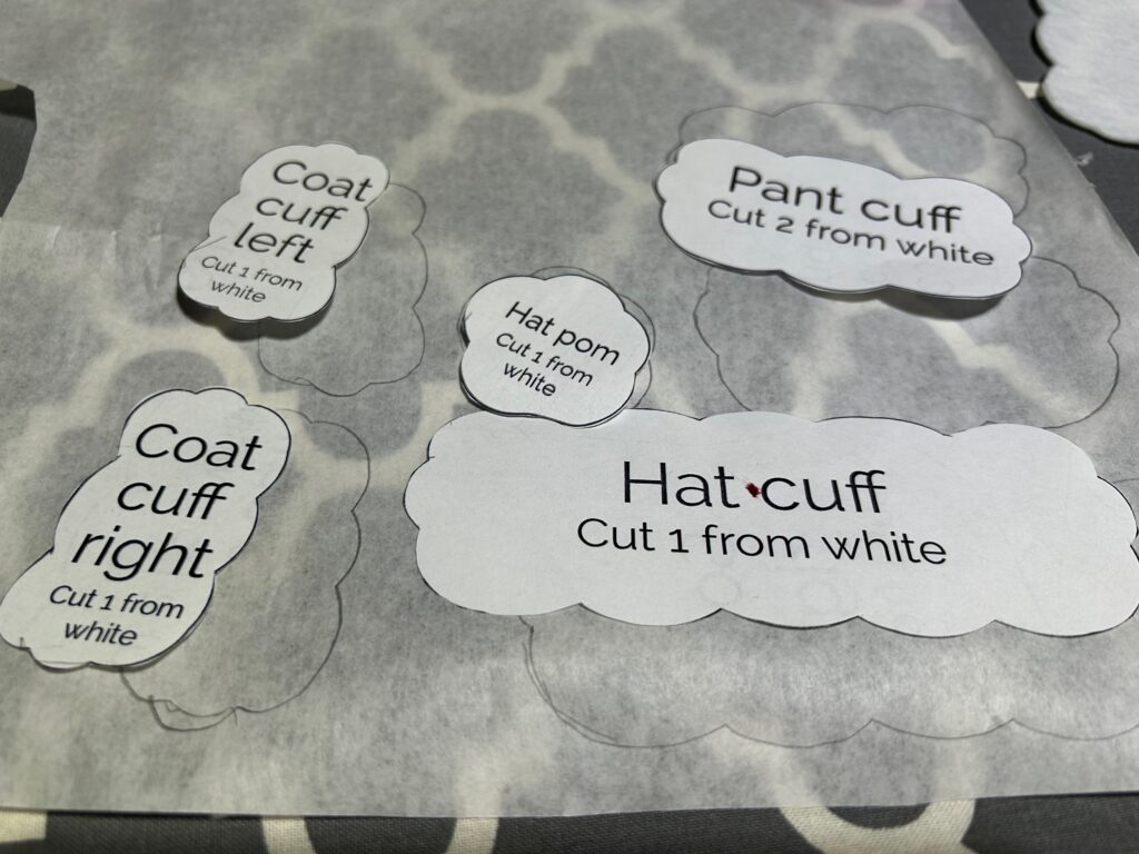 printed paper patterns for Santa's wardrobe