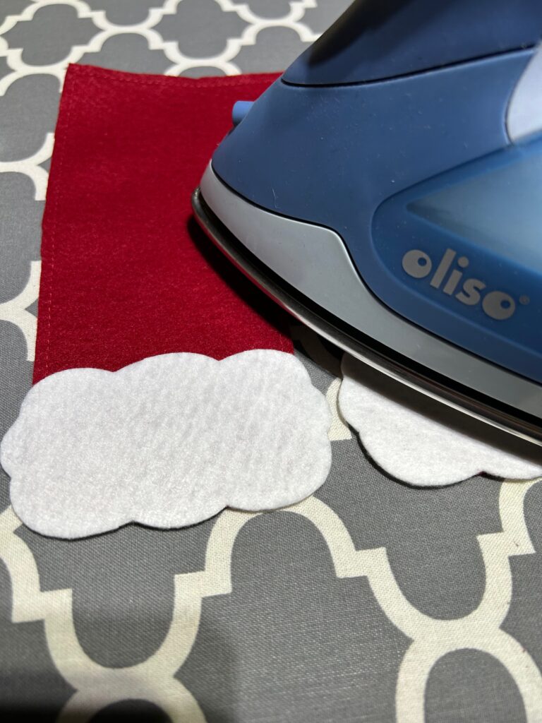 fusing Santa's pants